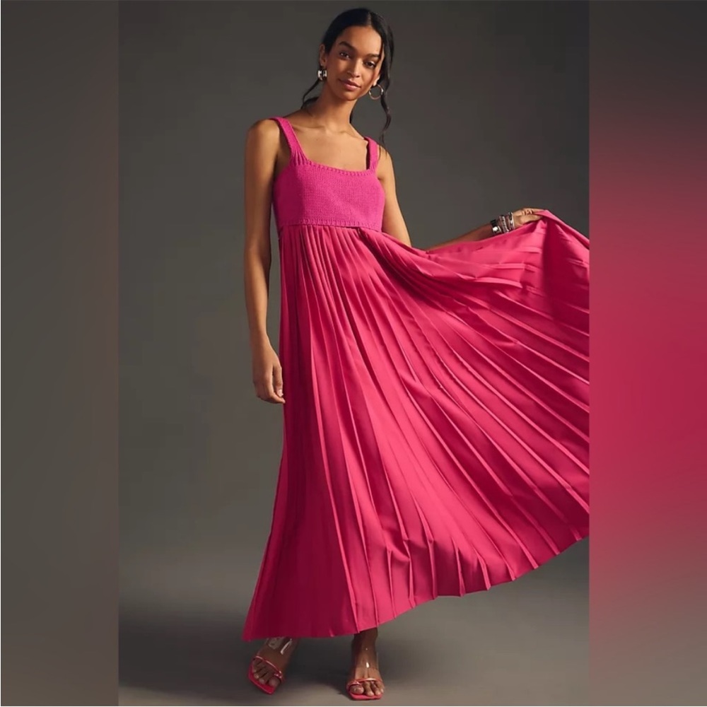 Anthropologie Mare Mare Pleated Maxi Dress Small